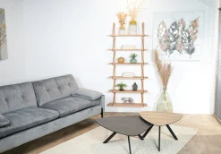 Etagère murale bois massif 6 plateaux (bois blanc) PALERME