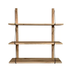 Etagère murale bois massif 3 plateaux (bois blanc) PALERME