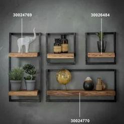 Etagère murale bois métal MELBOURNE