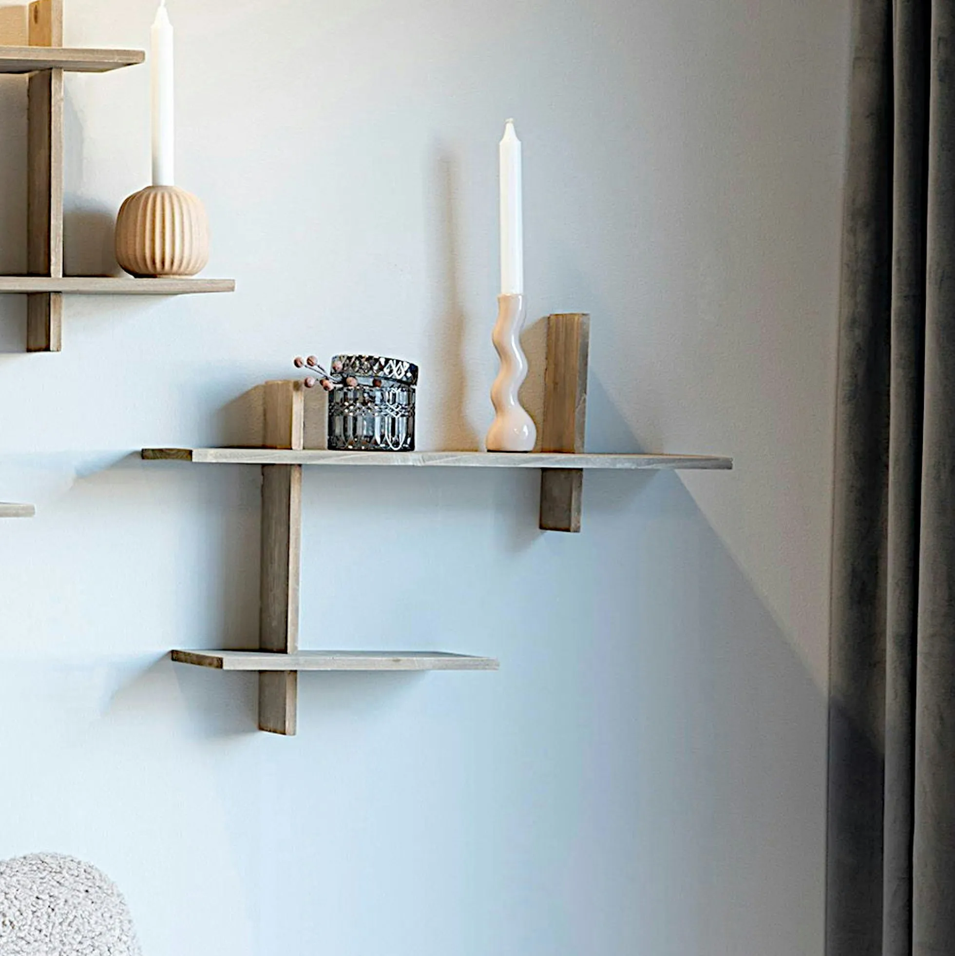 Etagère murale déstructurée en bois 66 cm TALLINN
