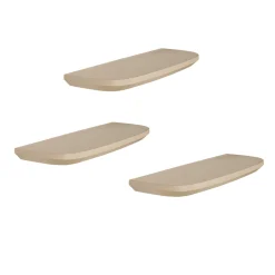 Etagère murale en bois sable 60 cm (lot de 3) ALMA
