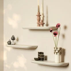 Etagère murale en bois sable 60 cm (lot de 3) ALMA