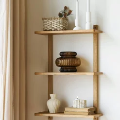 Etagère murale en chêne 3 plateaux 75 cm VARDE