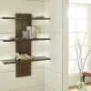 Etagère murale moderne hévéa massif 75cm GALA