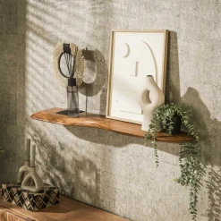 Etagère murale organique en bois d'acacia 120 cm MELBOURNE