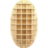 Etagère murale ovale range CD hévéa 150x18x90cmMAORI