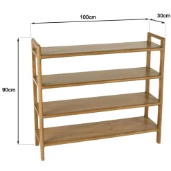 Etagère 4 niveaux en bois de mindi TIVARO