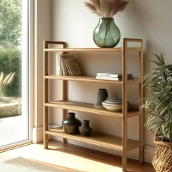 Etagère 4 niveaux en bois de mindi TIVARO