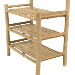 Etagère 3 niveaux et porte-serviettes en bambou CALVIA