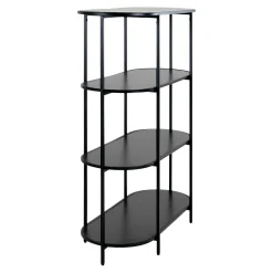 Etagère ovale en métal noir 4 plateaux VARDE