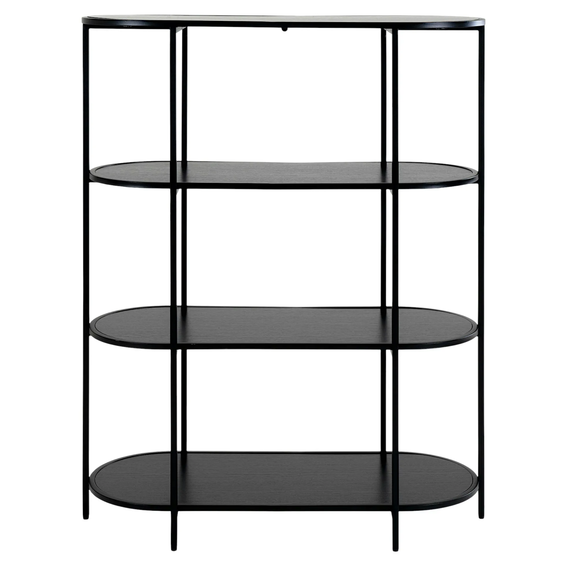 Etagère ovale en métal noir 4 plateaux VARDE