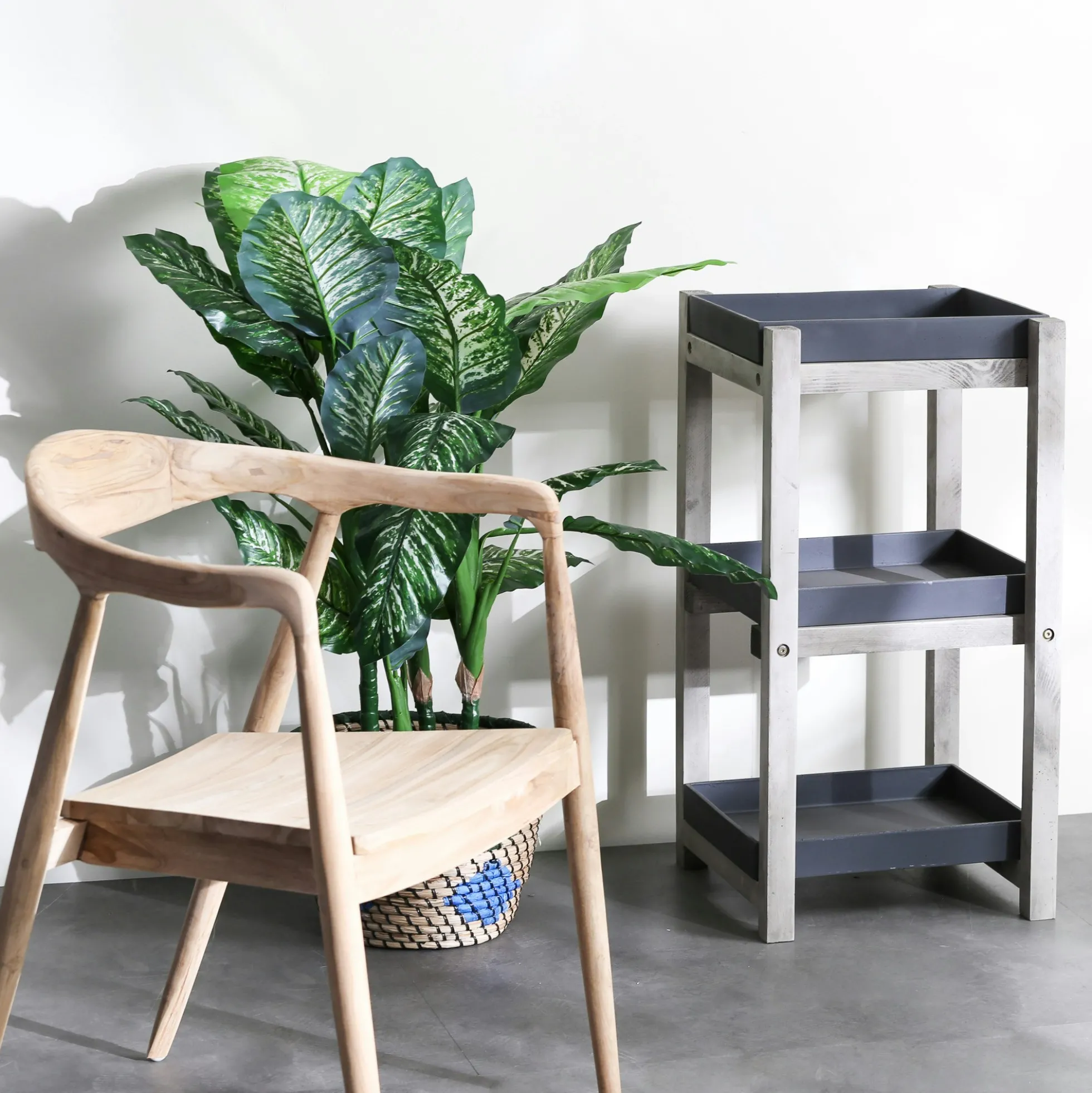 Etagère plante intérieur/extérieur gris foncé