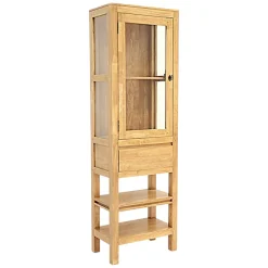 Etagère 1 porte 1 tiroir hévéa 160cm OLGA