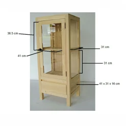 Etagère 1 porte 1 tiroir hévéa 120cm OLGA