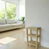 Etagère triple plateaux hévéa 80cm OLGA