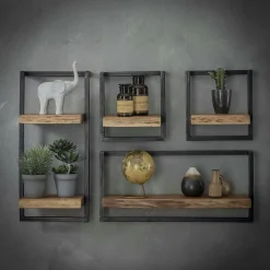 Etagère verticale bois métal MELBOURNE