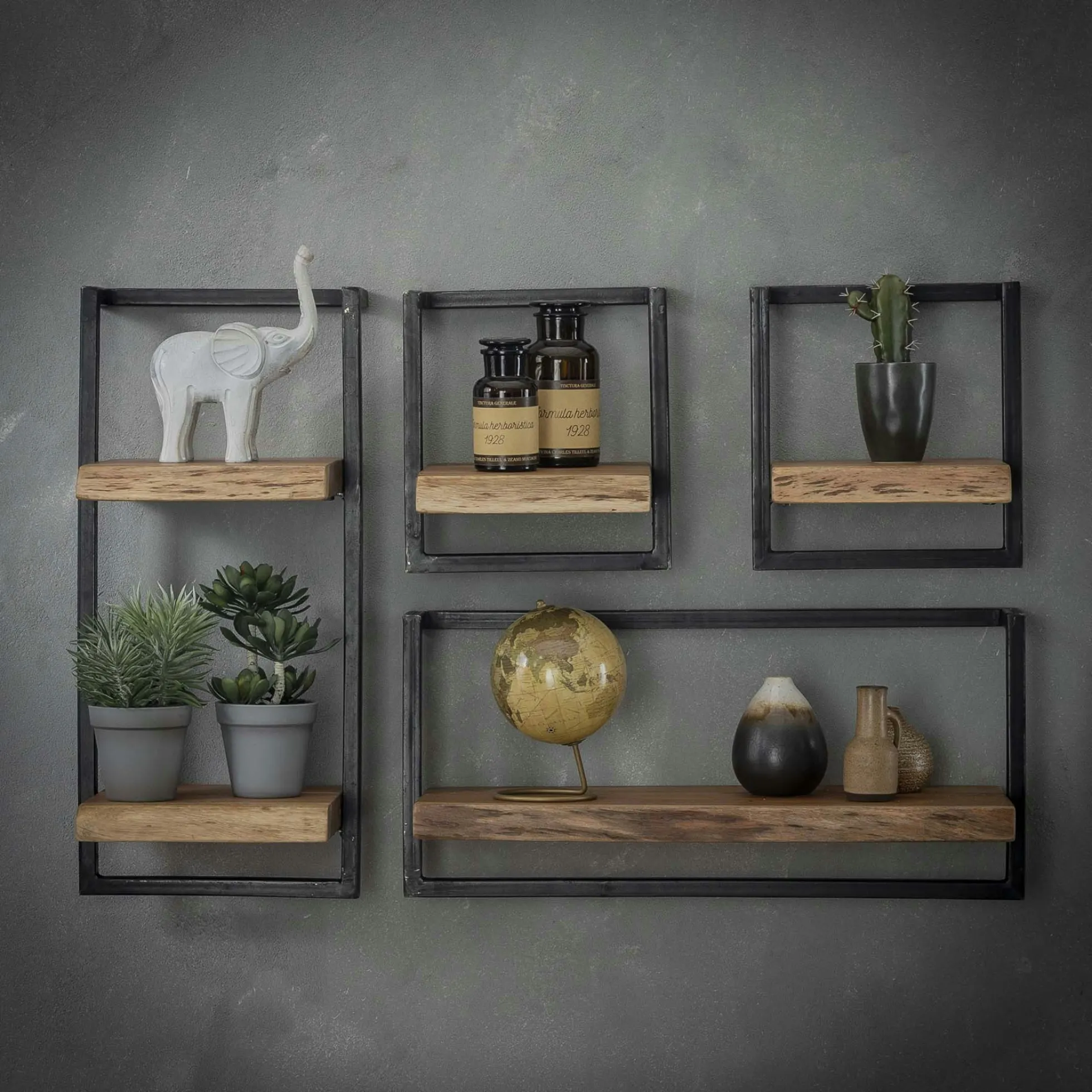 Etagère verticale bois métal MELBOURNE