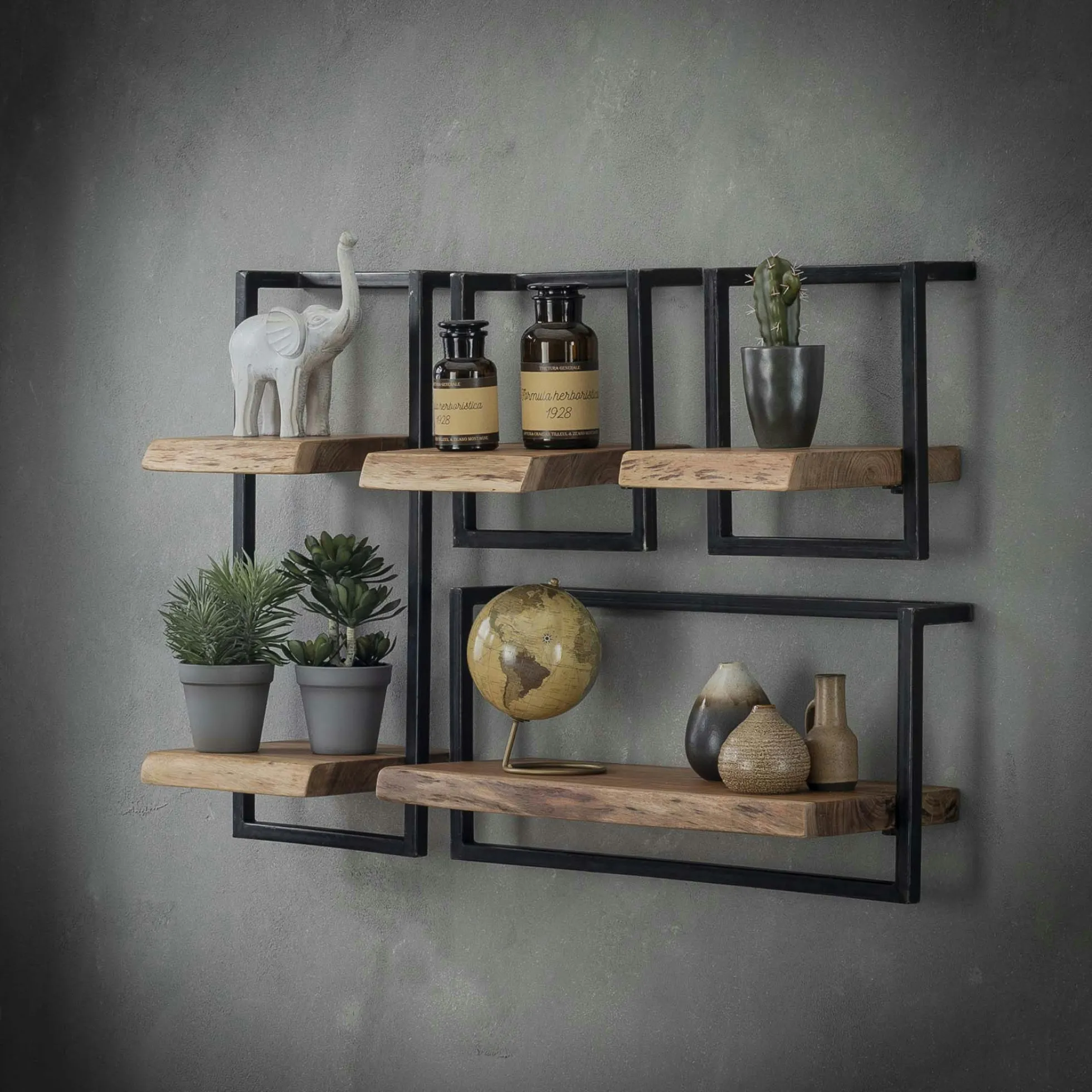 Etagère verticale bois métal MELBOURNE