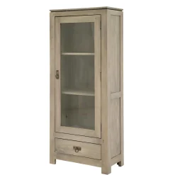 Etagère vitrée hévéa 60x140cm HELENA