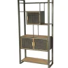 Etagère vitrine en cannage métallique ATELIER