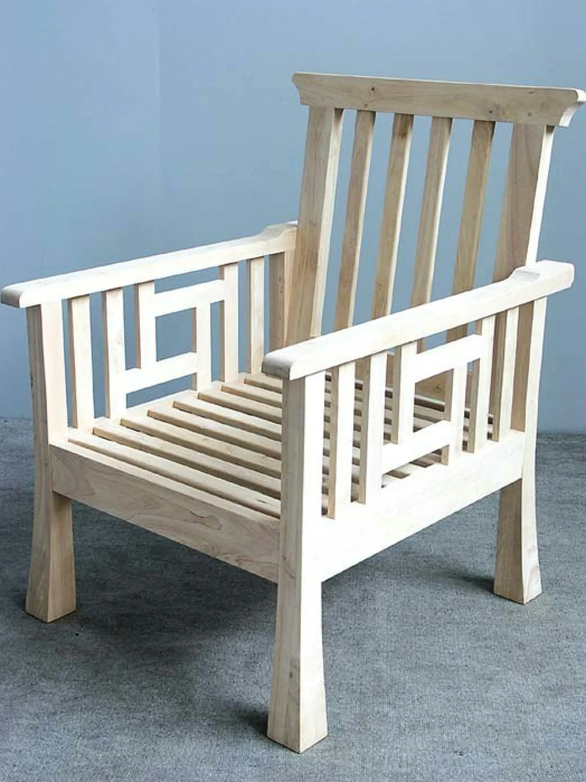 Fauteuil ajouré Hévéa 73x80x97cm MAORI
