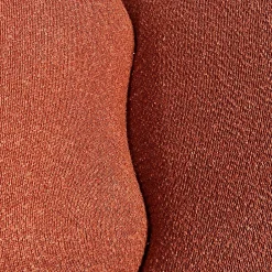 Fauteuil arrondi tissu bouclettes terracotta MALMOE