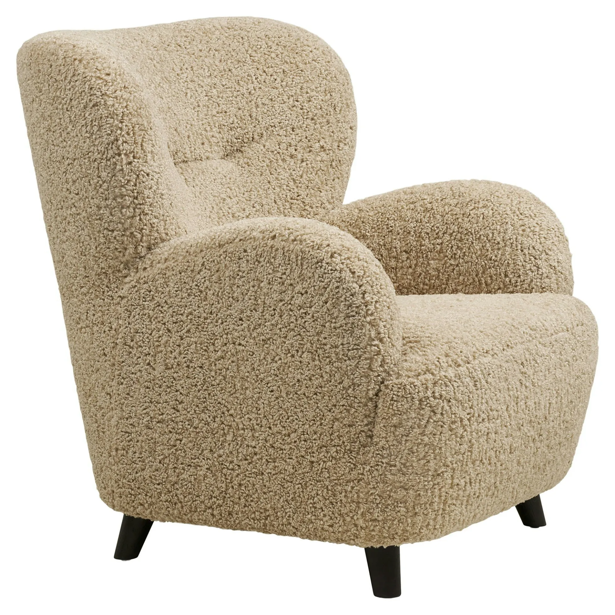 Fauteuil beige taupe en tissu BERLIN