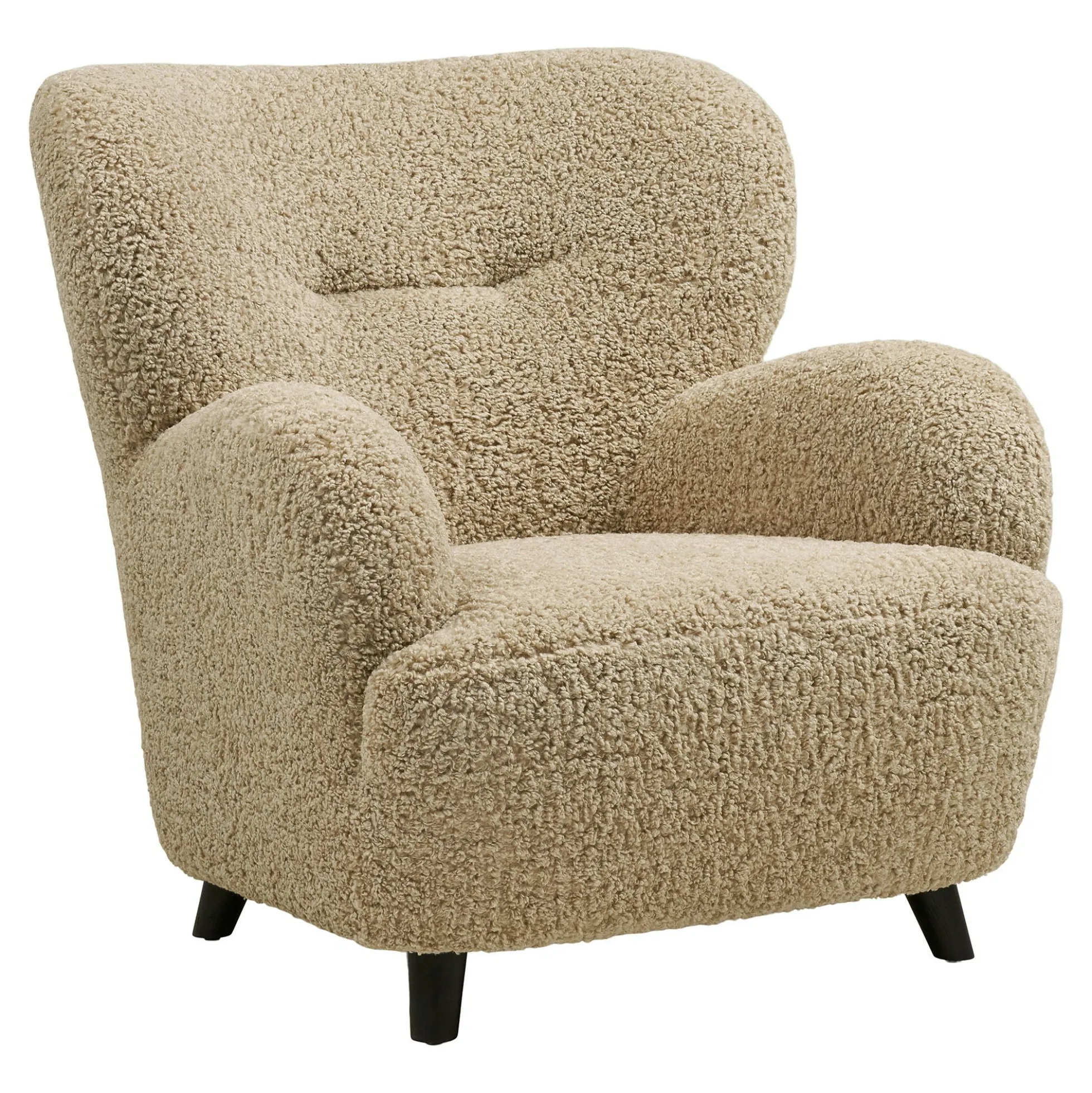 Fauteuil beige taupe en tissu BERLIN