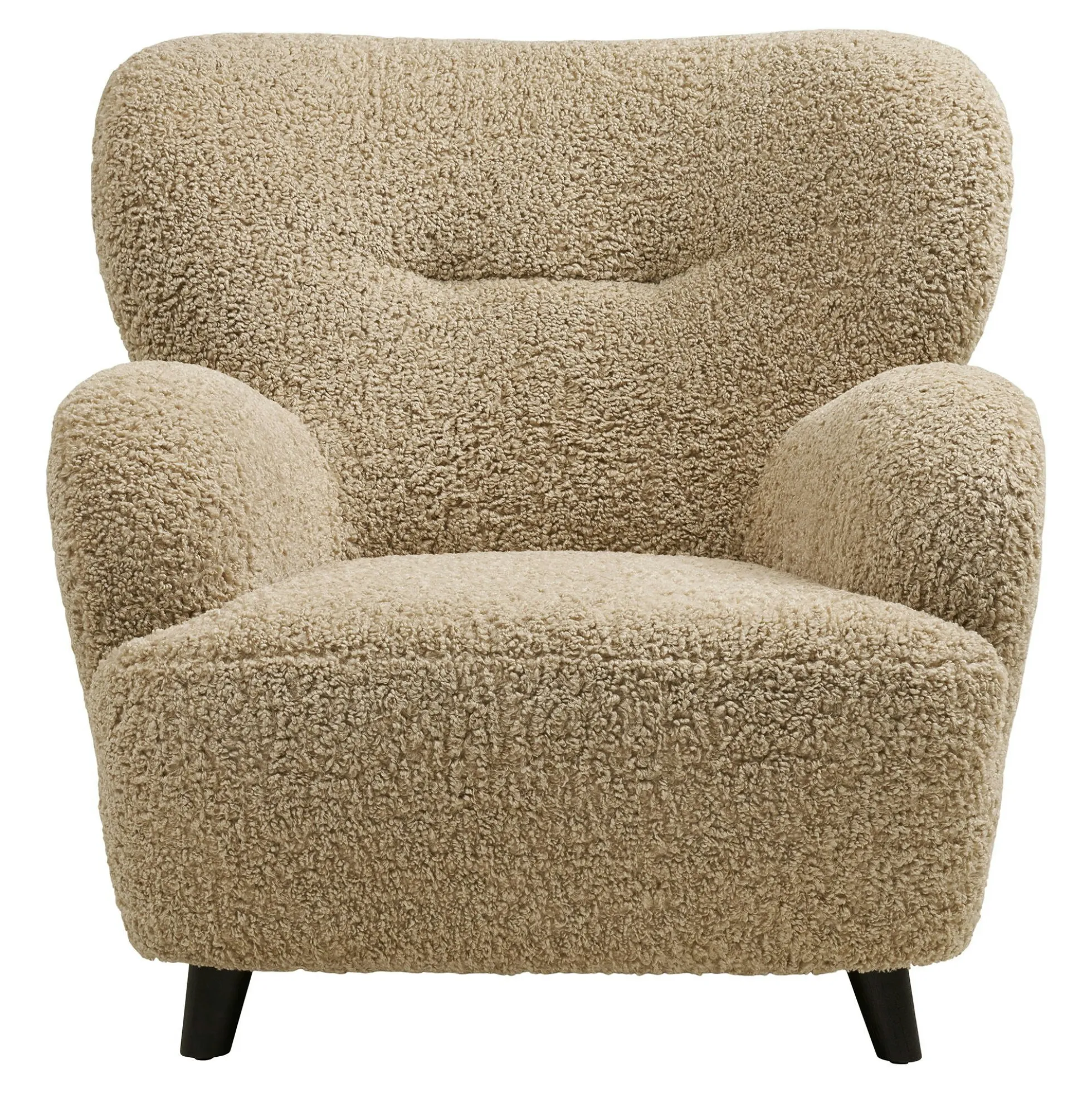Fauteuil beige taupe en tissu BERLIN
