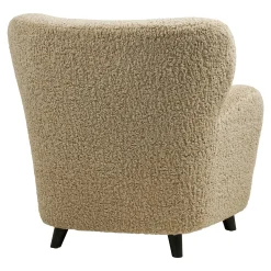 Fauteuil beige taupe en tissu BERLIN