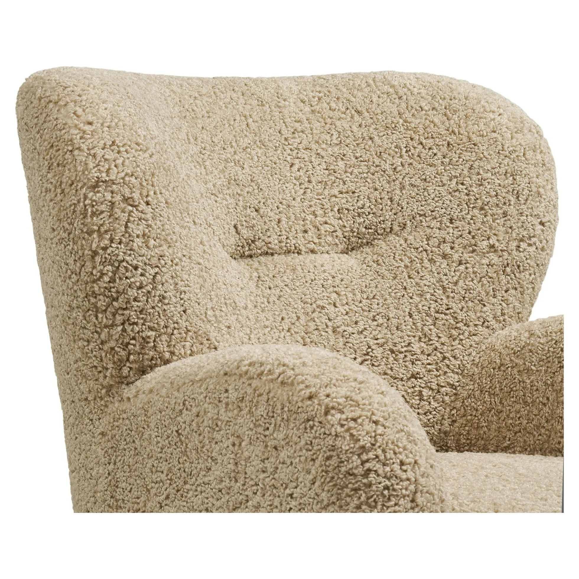 Fauteuil beige taupe en tissu BERLIN