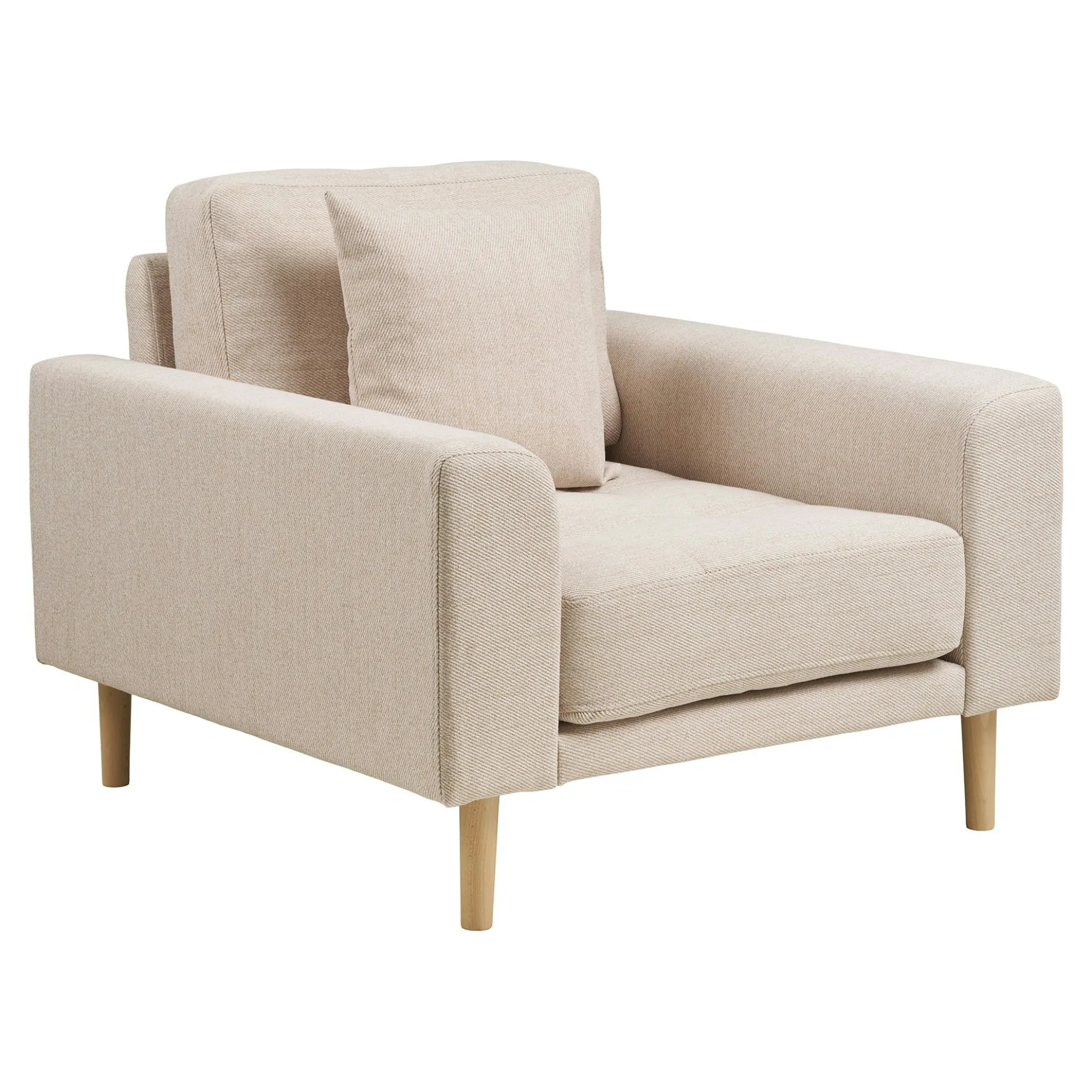 Fauteuil blanc sable en tissu ROTTERDAM