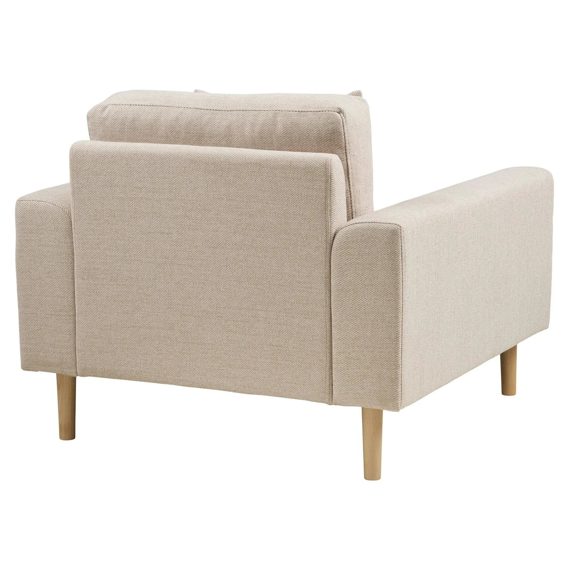 Fauteuil blanc sable en tissu ROTTERDAM