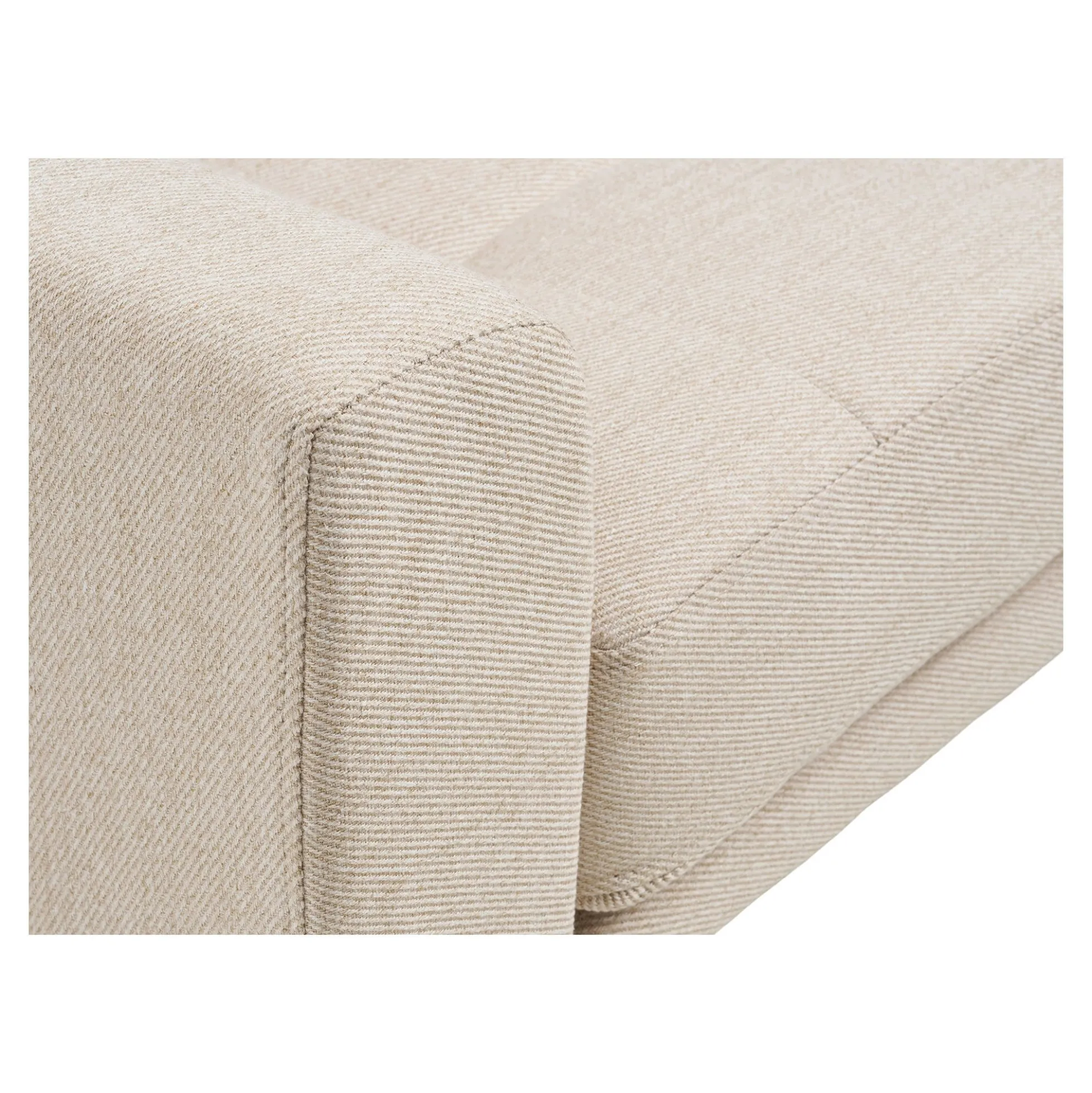 Fauteuil blanc sable en tissu ROTTERDAM