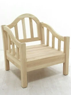 Fauteuil colonial vague hévéa L78xP80XHt90cm MAORI