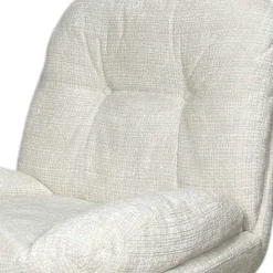 Fauteuil confort pivotant tissu doux écru IENA