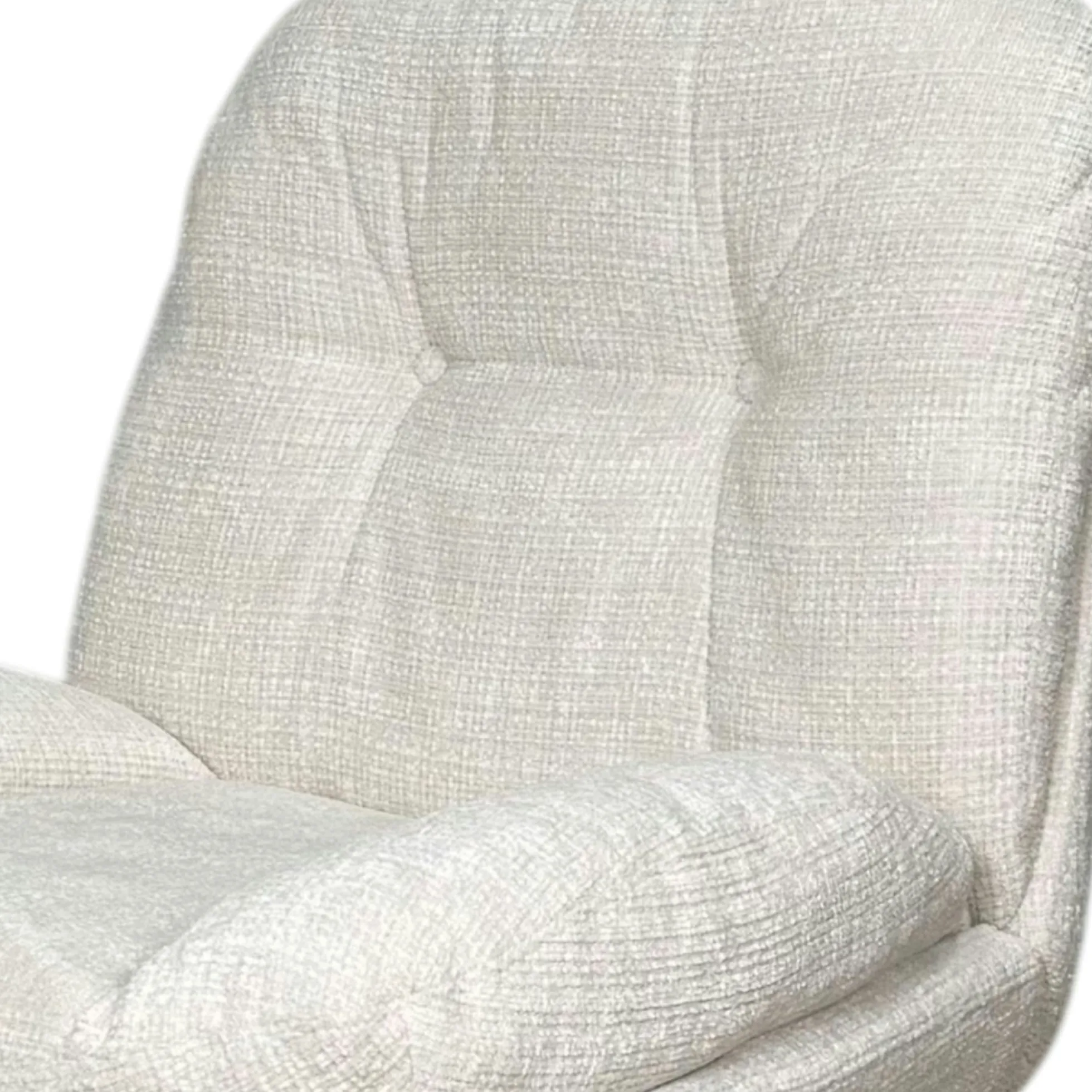 Fauteuil confort pivotant tissu doux écru IENA