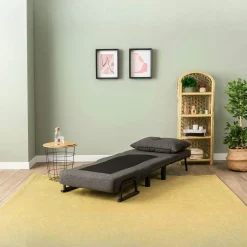 Fauteuil convertible anthracite couchage 175 cm IBARRA