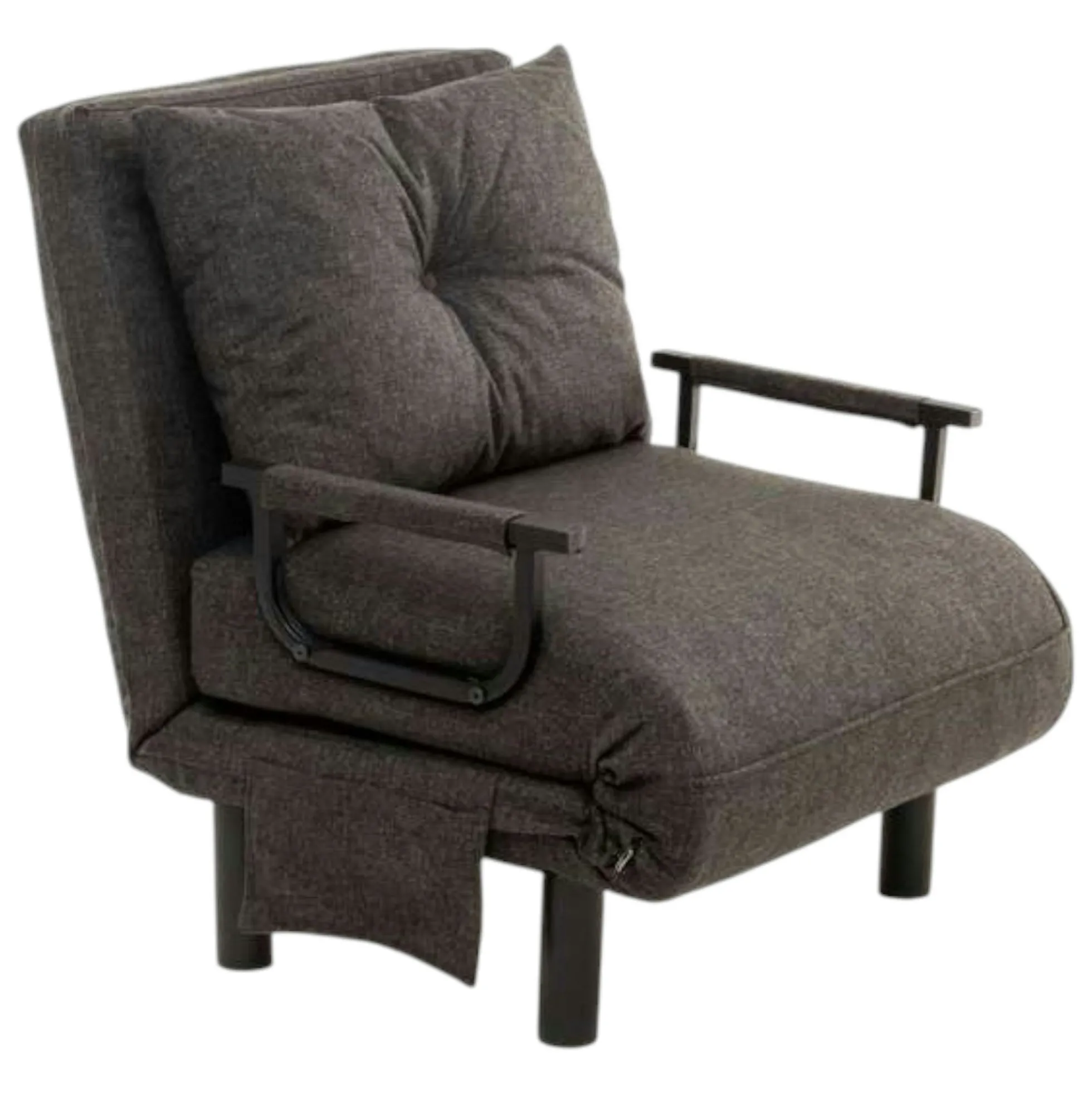 Fauteuil convertible anthracite couchage 175 cm IBARRA