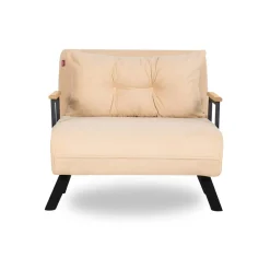 Fauteuil convertible beige - coussin assorti MODI