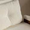 Fauteuil convertible blanc bouclette 1 place couchage 190 cm LOJA
