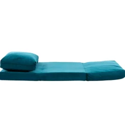 Fauteuil convertible bleu canard - tissu MODI