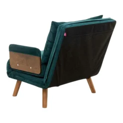 Fauteuil convertible bleu lagon 1 place couchage 190 cm LOJA