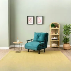 Fauteuil convertible bleu lagon couchage 175 cm IBARRA