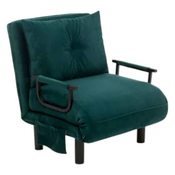 Fauteuil convertible bleu lagon couchage 175 cm IBARRA
