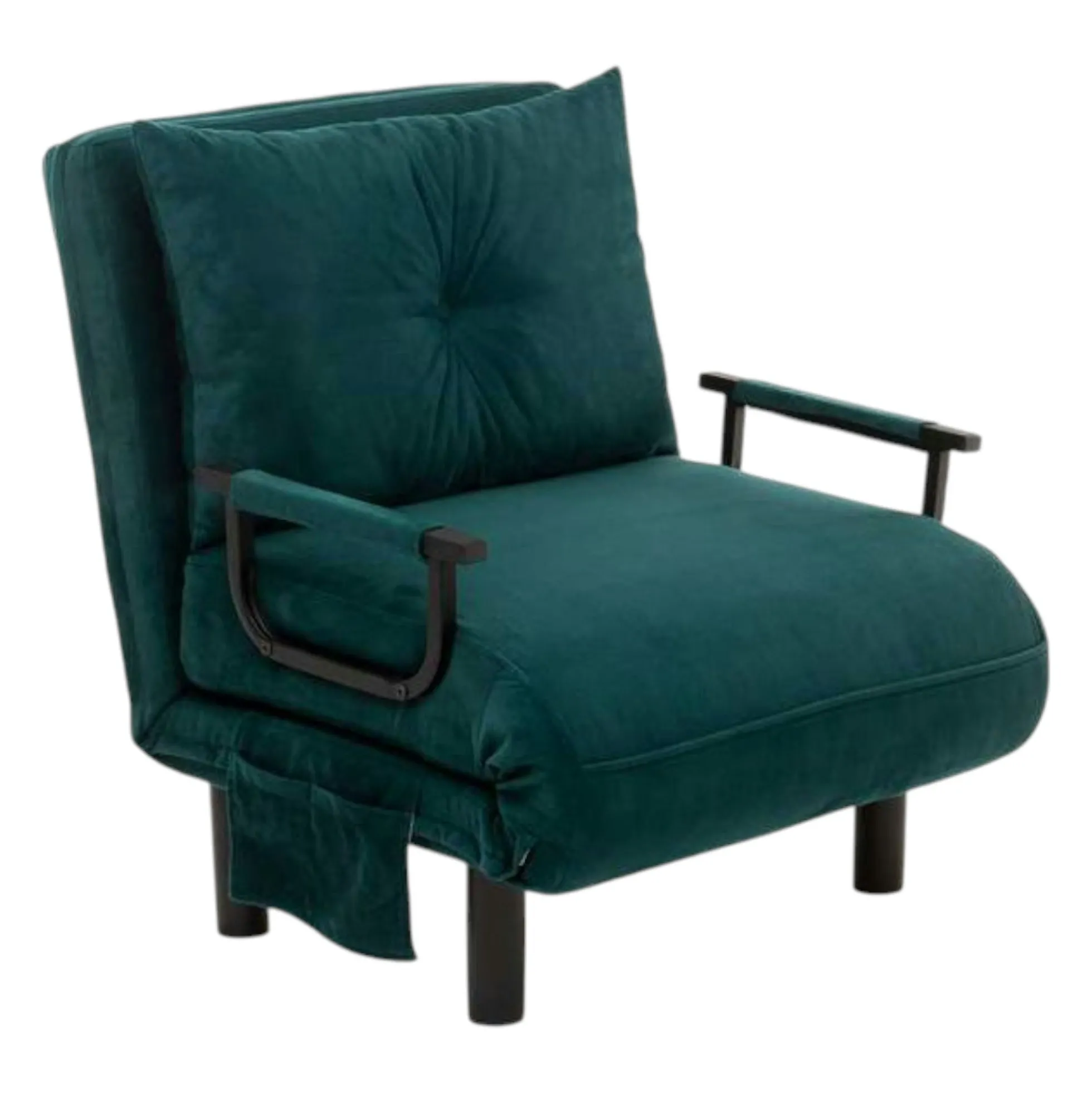 Fauteuil convertible bleu lagon couchage 175 cm IBARRA
