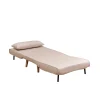 Fauteuil convertible écru, couchage 180 cm COPALA