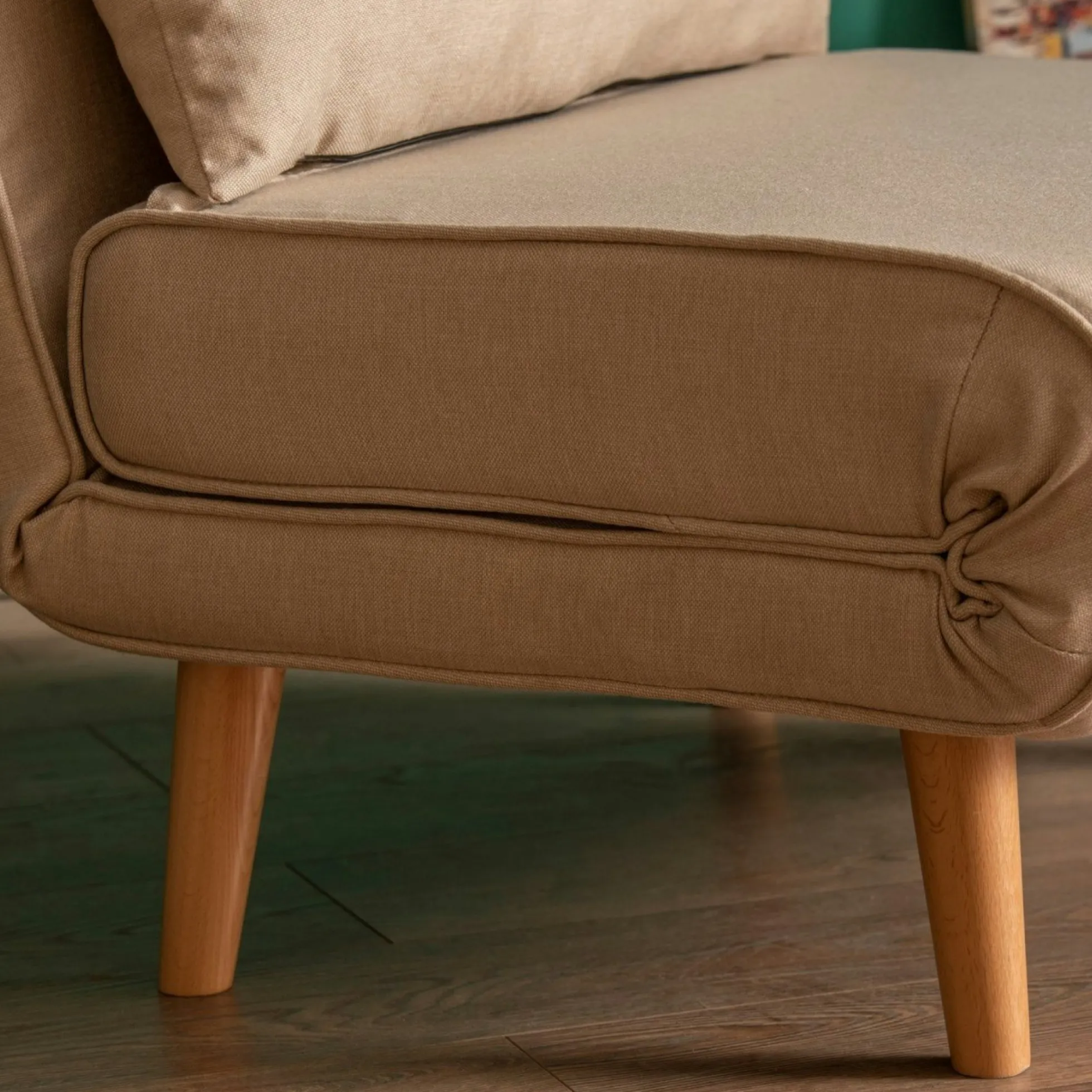 Fauteuil convertible écru, couchage 180 cm COPALA