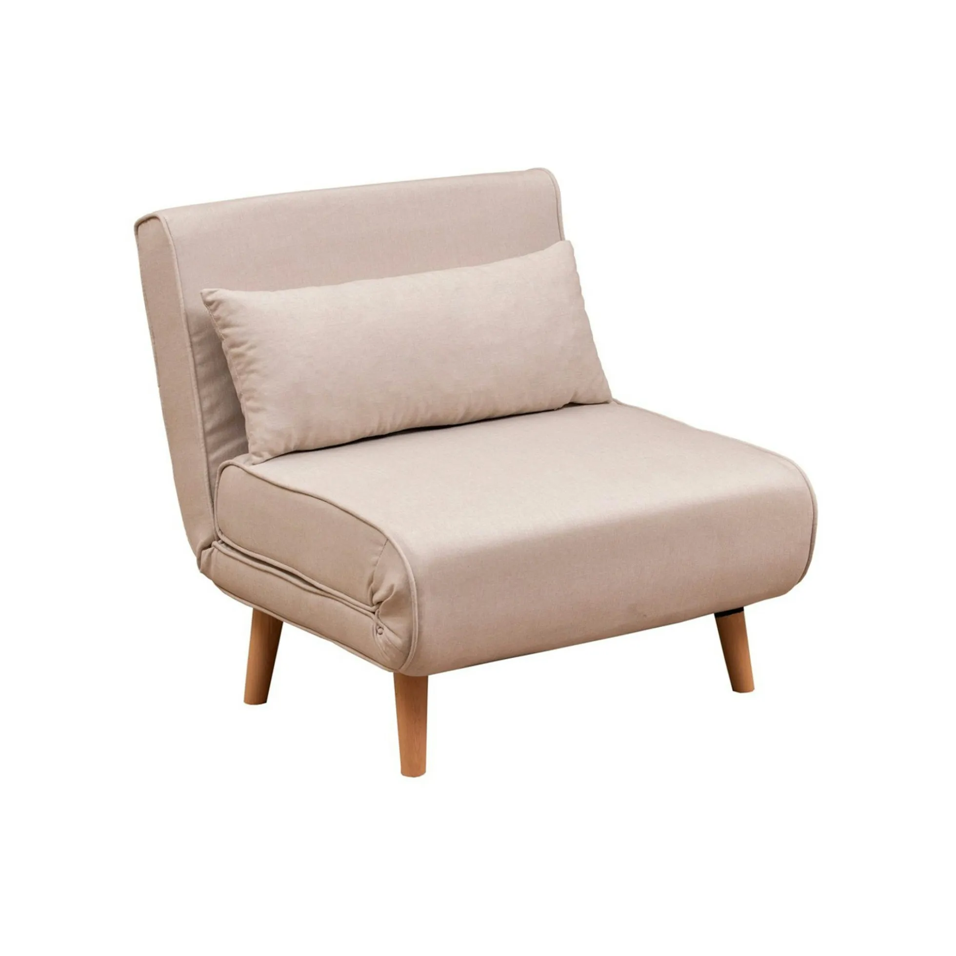 Fauteuil convertible écru, couchage 180 cm COPALA