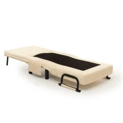 Fauteuil convertible écru inclinaison réglable 175 cm IBARRA